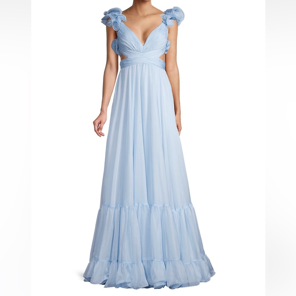 NWT Mac Duggal leena Cutout Chiffon Gown
